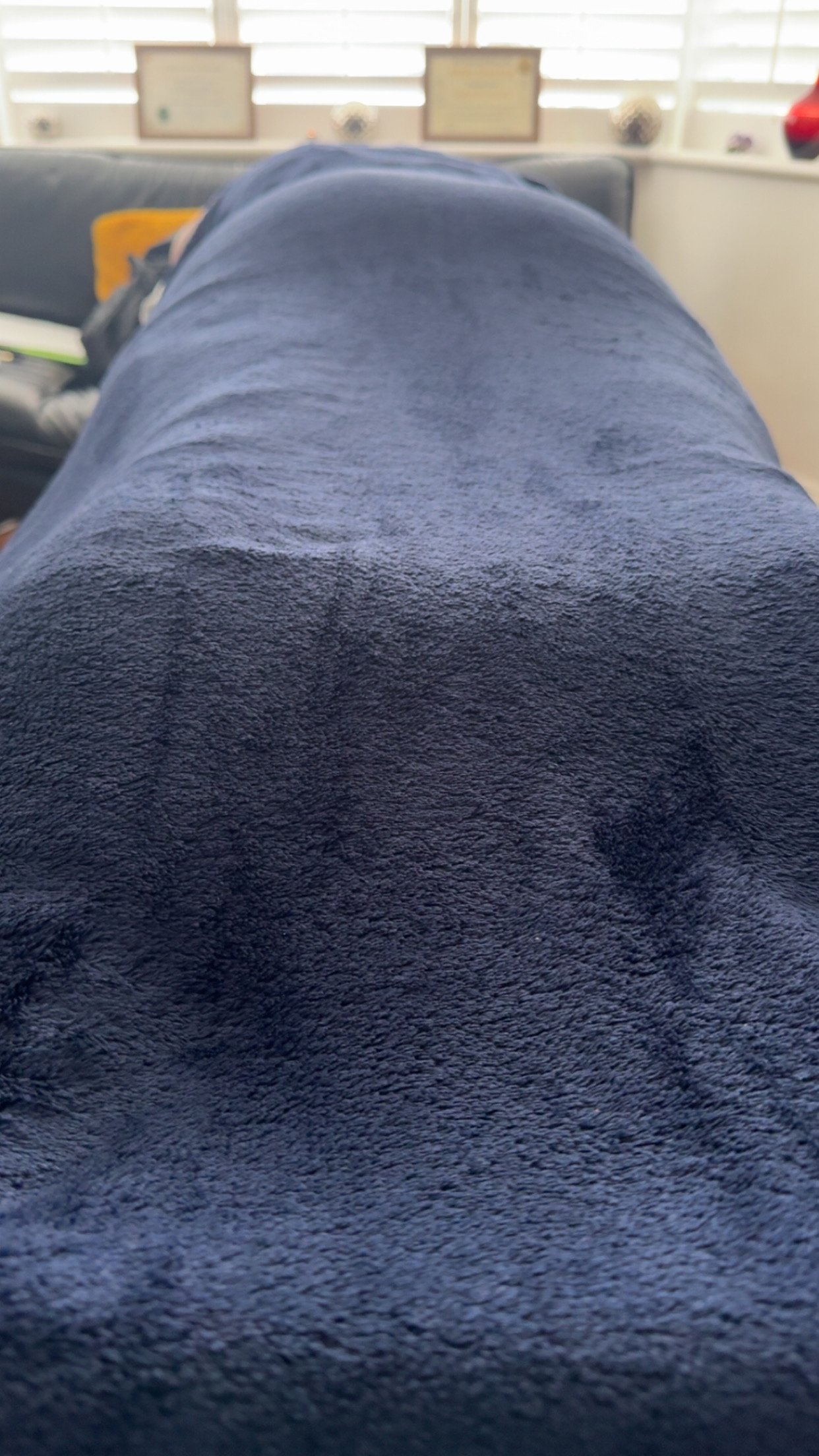Client receives Reiki whilst laying on the therapy couch/bed